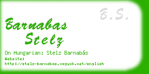 barnabas stelz business card